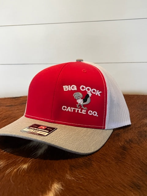 Snapback Trucker Red With Grey Bill